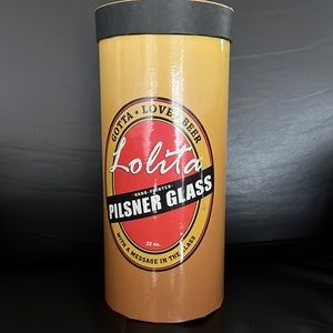 RARE hand painted Pilsner Glass